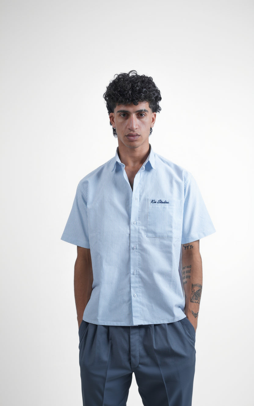 Light Blue Striped Shirt