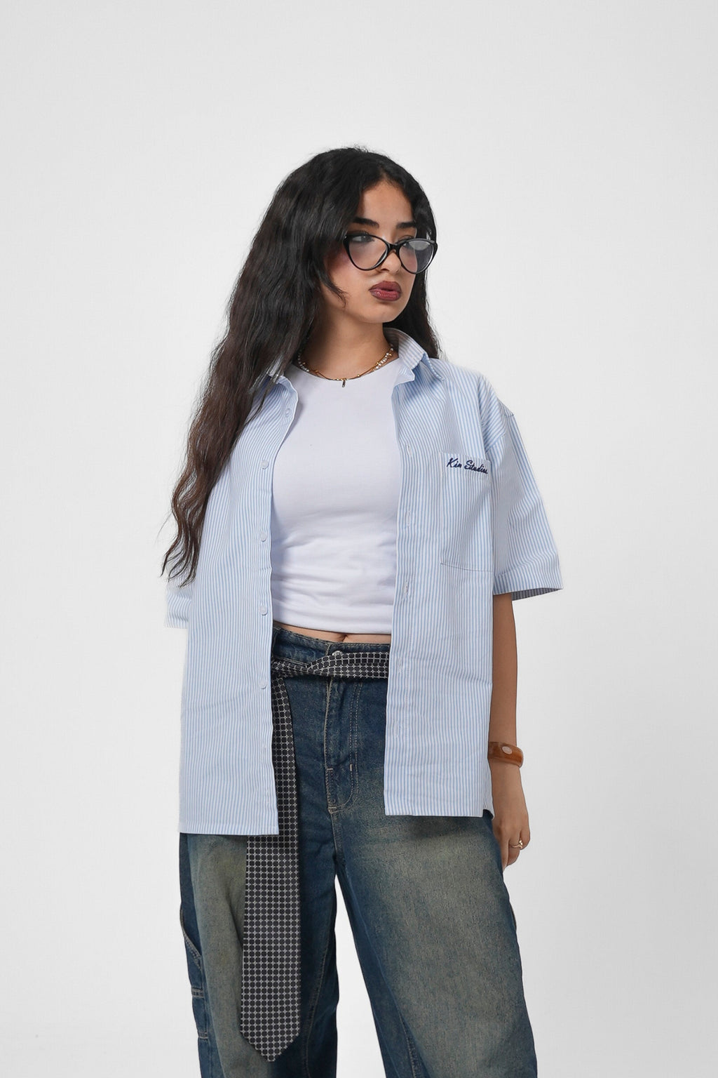 Light Blue Striped Shirt