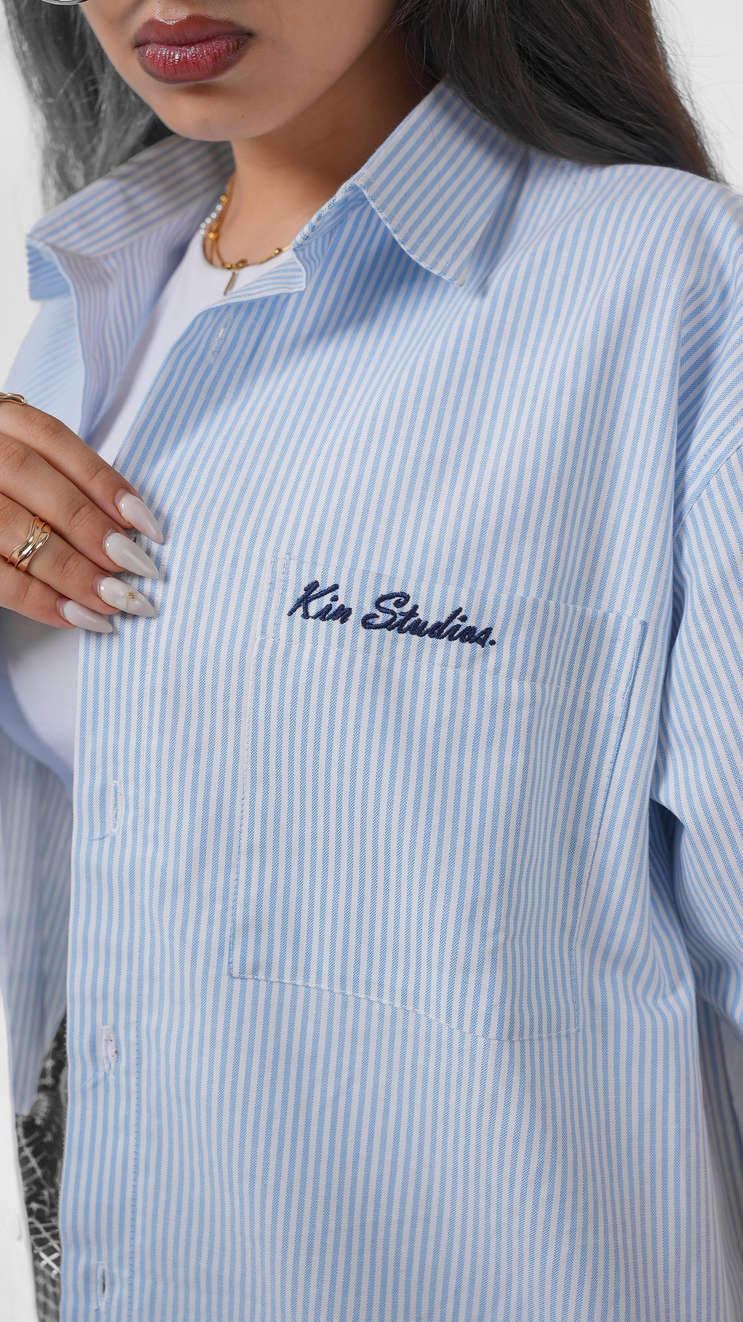 Light Blue Striped Shirt